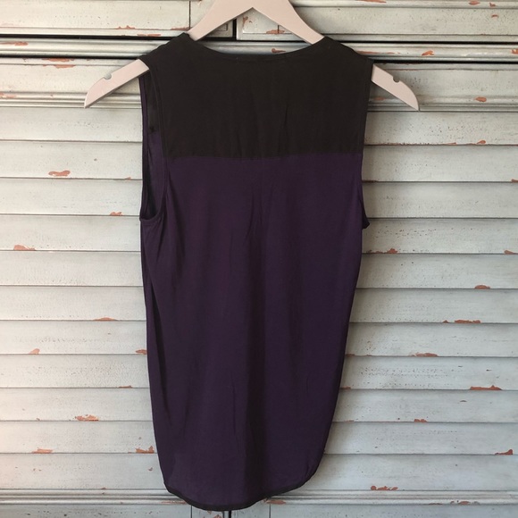 Faux Wrap Sleeveless Blouse Silk luxx tank - Picture 7 of 12